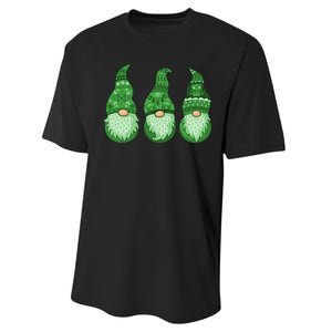 Green Ugly Sweater Irish Gnomes St Patricks Day Performance Sprint T-Shirt