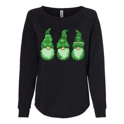 Green Ugly Sweater Irish Gnomes St Patricks Day Womens California Wash Sweatshirt