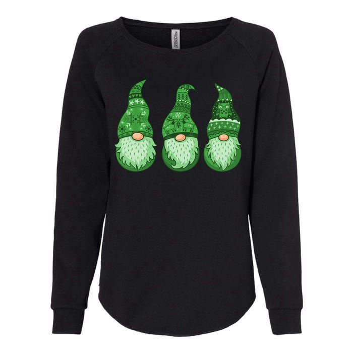 Green Ugly Sweater Irish Gnomes St Patricks Day Womens California Wash Sweatshirt