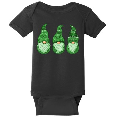 Green Ugly Sweater Irish Gnomes St Patricks Day Baby Bodysuit