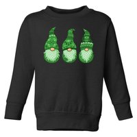 Green Ugly Sweater Irish Gnomes St Patricks Day Toddler Sweatshirt