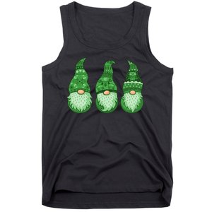 Green Ugly Sweater Irish Gnomes St Patricks Day Tank Top