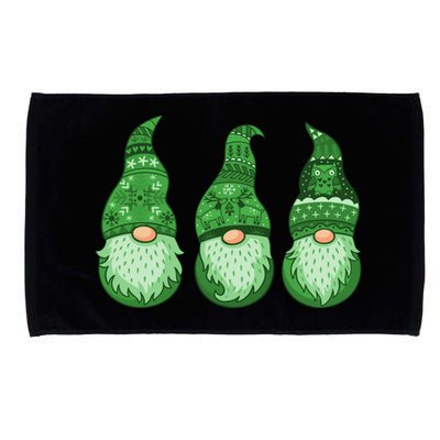 Green Ugly Sweater Irish Gnomes St Patricks Day Microfiber Hand Towel