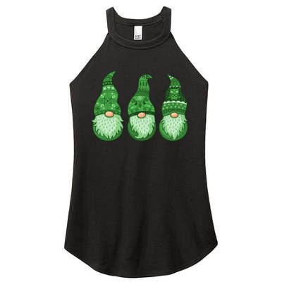 Green Ugly Sweater Irish Gnomes St Patricks Day Women's Perfect Tri Rocker Tank