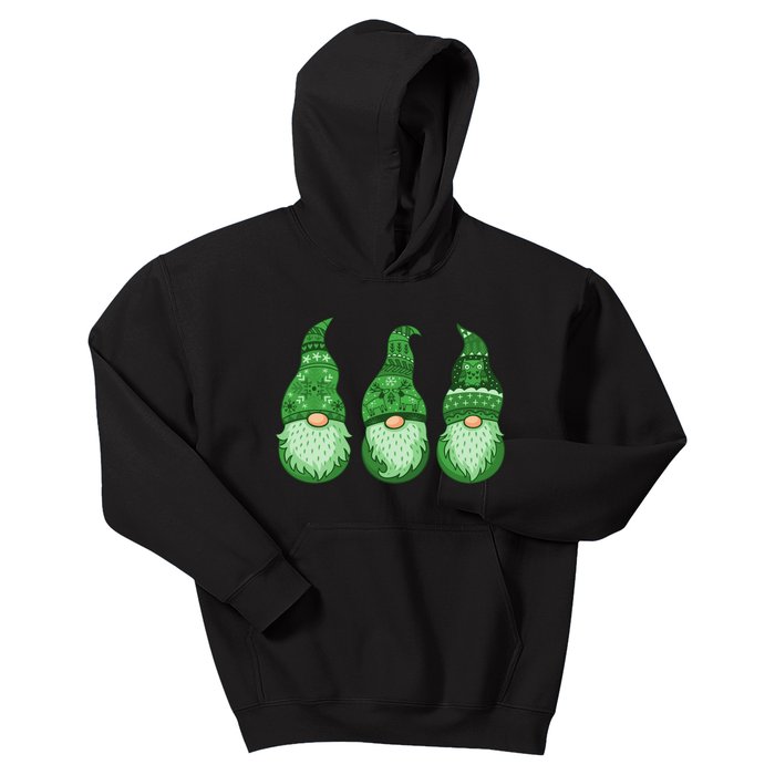 Green Ugly Sweater Irish Gnomes St Patricks Day Kids Hoodie