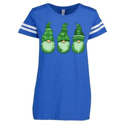 Green Ugly Sweater Irish Gnomes St Patricks Day Enza Ladies Jersey Football T-Shirt