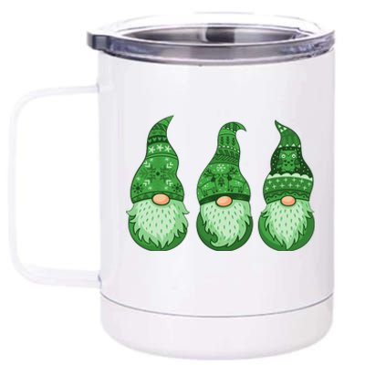 Green Ugly Sweater Irish Gnomes St Patricks Day 12 oz Stainless Steel Tumbler Cup