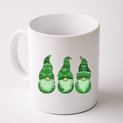 Green Ugly Sweater Irish Gnomes St Patricks Day Coffee Mug