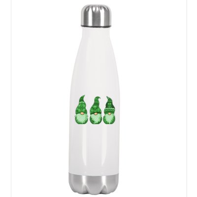 Green Ugly Sweater Irish Gnomes St Patricks Day Stainless Steel Insulated Water Bottle