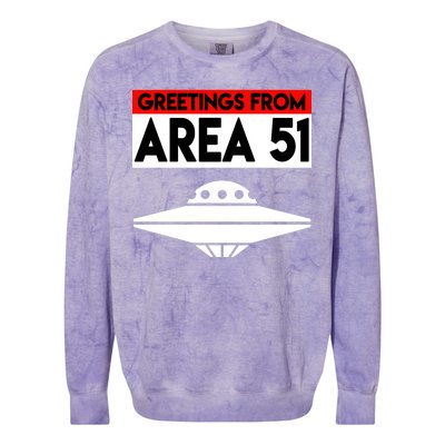 Greetings From Area 51 Colorblast Crewneck Sweatshirt