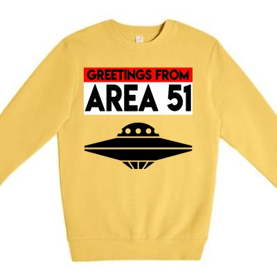 Greetings From Area 51 Premium Crewneck Sweatshirt