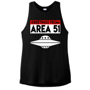 Greetings From Area 51 Ladies PosiCharge Tri-Blend Wicking Tank