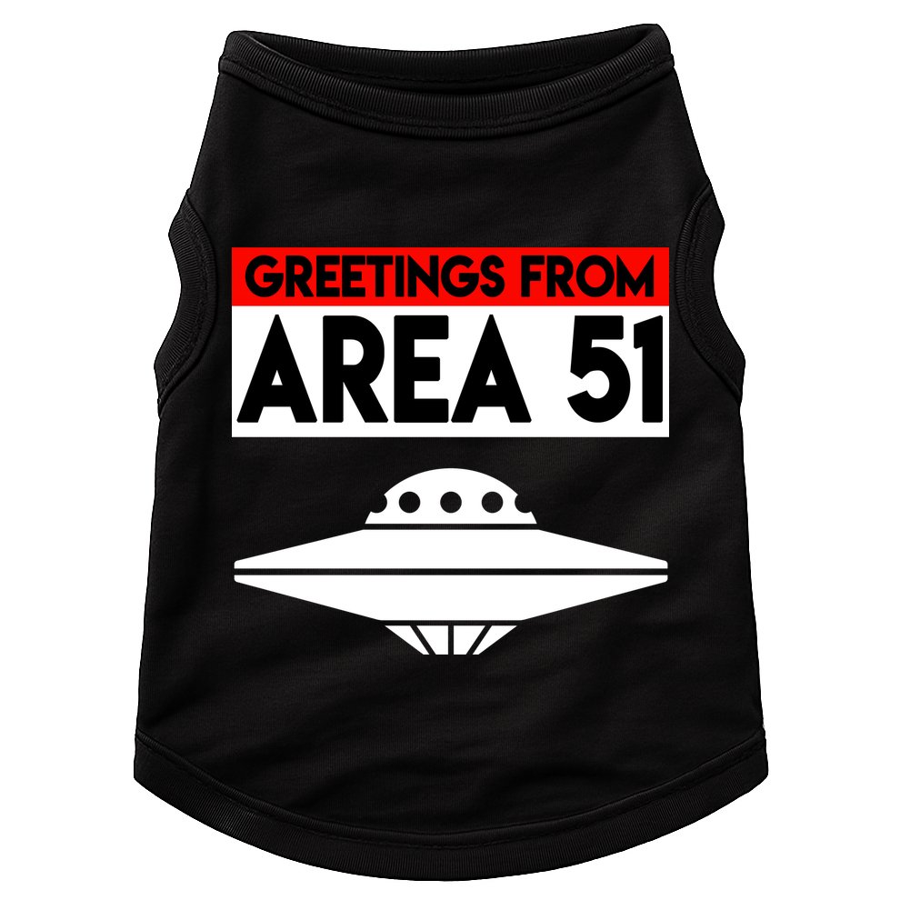 Greetings From Area 51 Doggie Tank