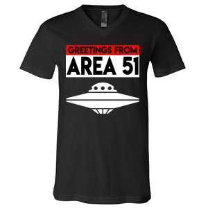 Greetings From Area 51 V-Neck T-Shirt