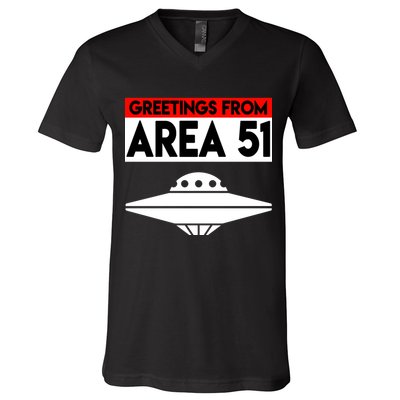 Greetings From Area 51 V-Neck T-Shirt