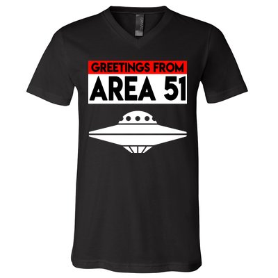 Greetings From Area 51 V-Neck T-Shirt