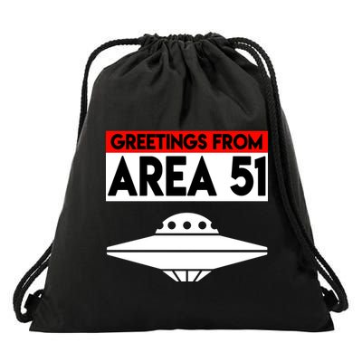 Greetings From Area 51 Drawstring Bag
