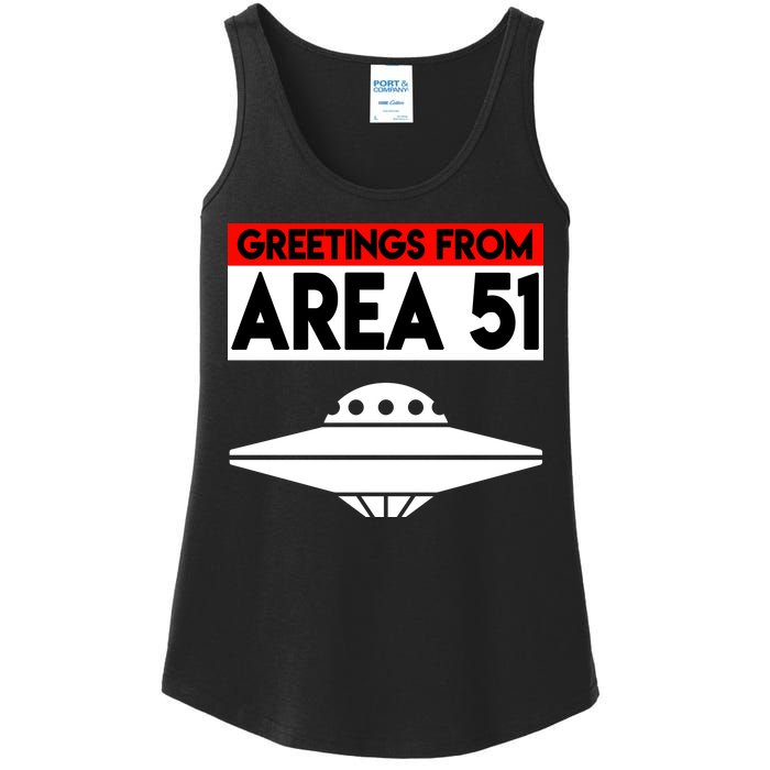 Greetings From Area 51 Ladies Essential Tank