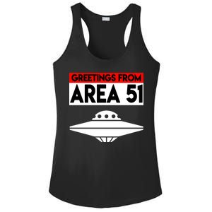 Greetings From Area 51 Ladies PosiCharge Competitor Racerback Tank