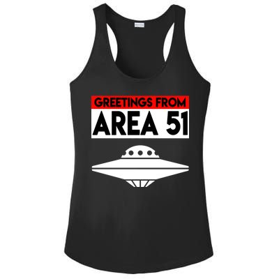 Greetings From Area 51 Ladies PosiCharge Competitor Racerback Tank