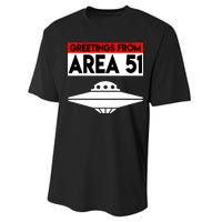 Greetings From Area 51 Performance Sprint T-Shirt