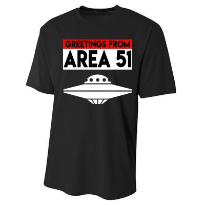 Greetings From Area 51 Performance Sprint T-Shirt