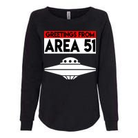 Greetings From Area 51 Womens California Wash Sweatshirt