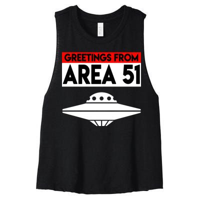 Greetings From Area 51 Women's Racerback Cropped Tank