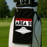 Greetings From Area 51 Golf Towel