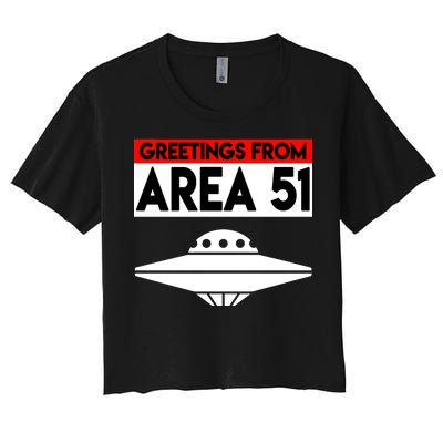 Greetings From Area 51 Women's Crop Top Tee