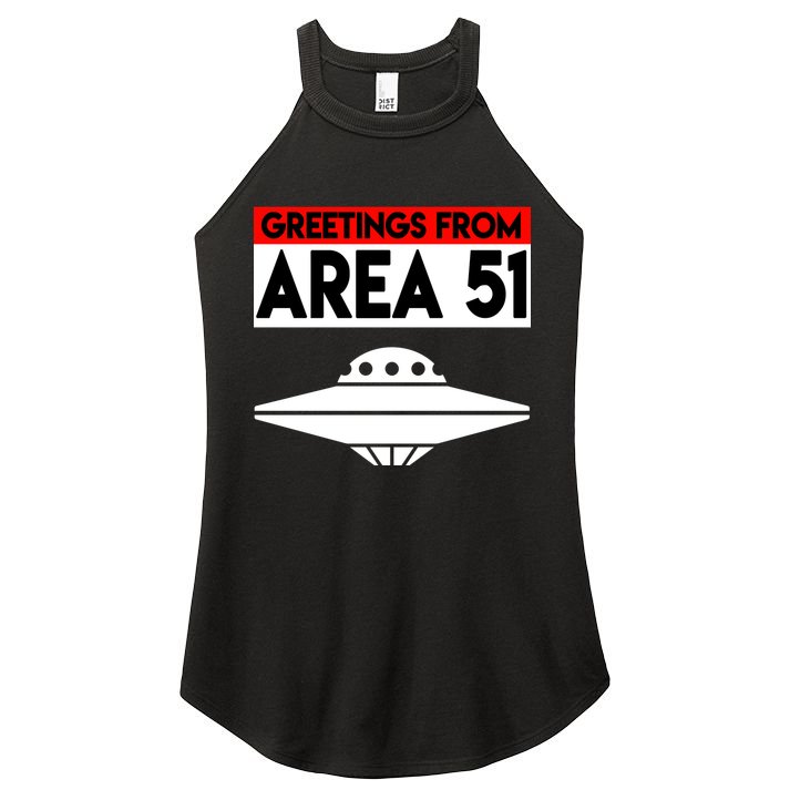 Greetings From Area 51 Women's Perfect Tri Rocker Tank