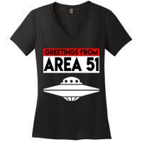 Greetings From Area 51 Women's V-Neck T-Shirt