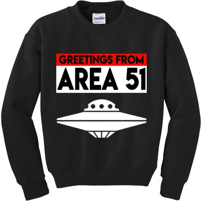 Greetings From Area 51 Kids Sweatshirt