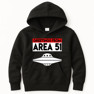 Greetings From Area 51 Kids Hoodie