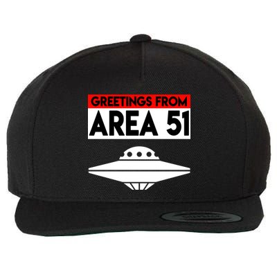 Greetings From Area 51 Wool Snapback Cap