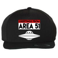 Greetings From Area 51 Wool Snapback Cap