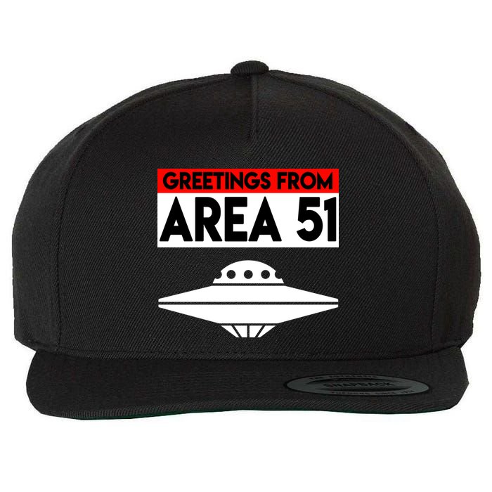 Greetings From Area 51 Wool Snapback Cap