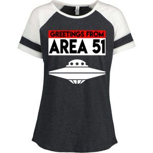 Greetings From Area 51 Enza Ladies Jersey Colorblock Tee