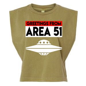 Greetings From Area 51 Garment-Dyed Women's Muscle Tee