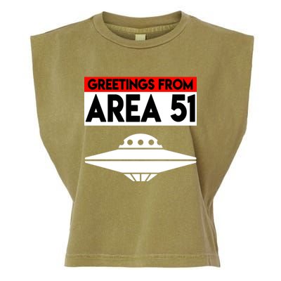 Greetings From Area 51 Garment-Dyed Women's Muscle Tee