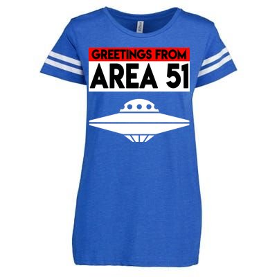 Greetings From Area 51 Enza Ladies Jersey Football T-Shirt