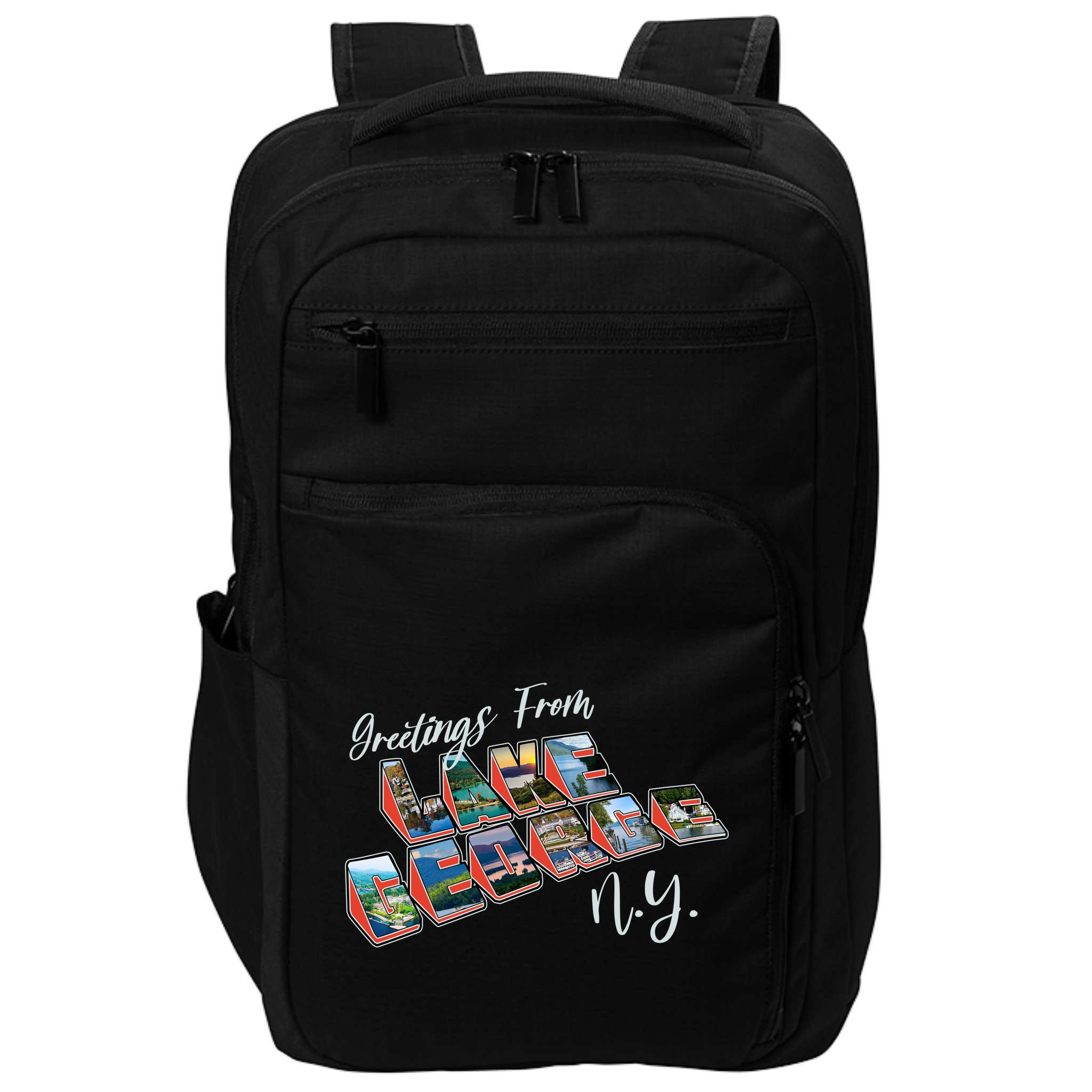 Greetings From Lake George New York NY Impact Tech Backpack