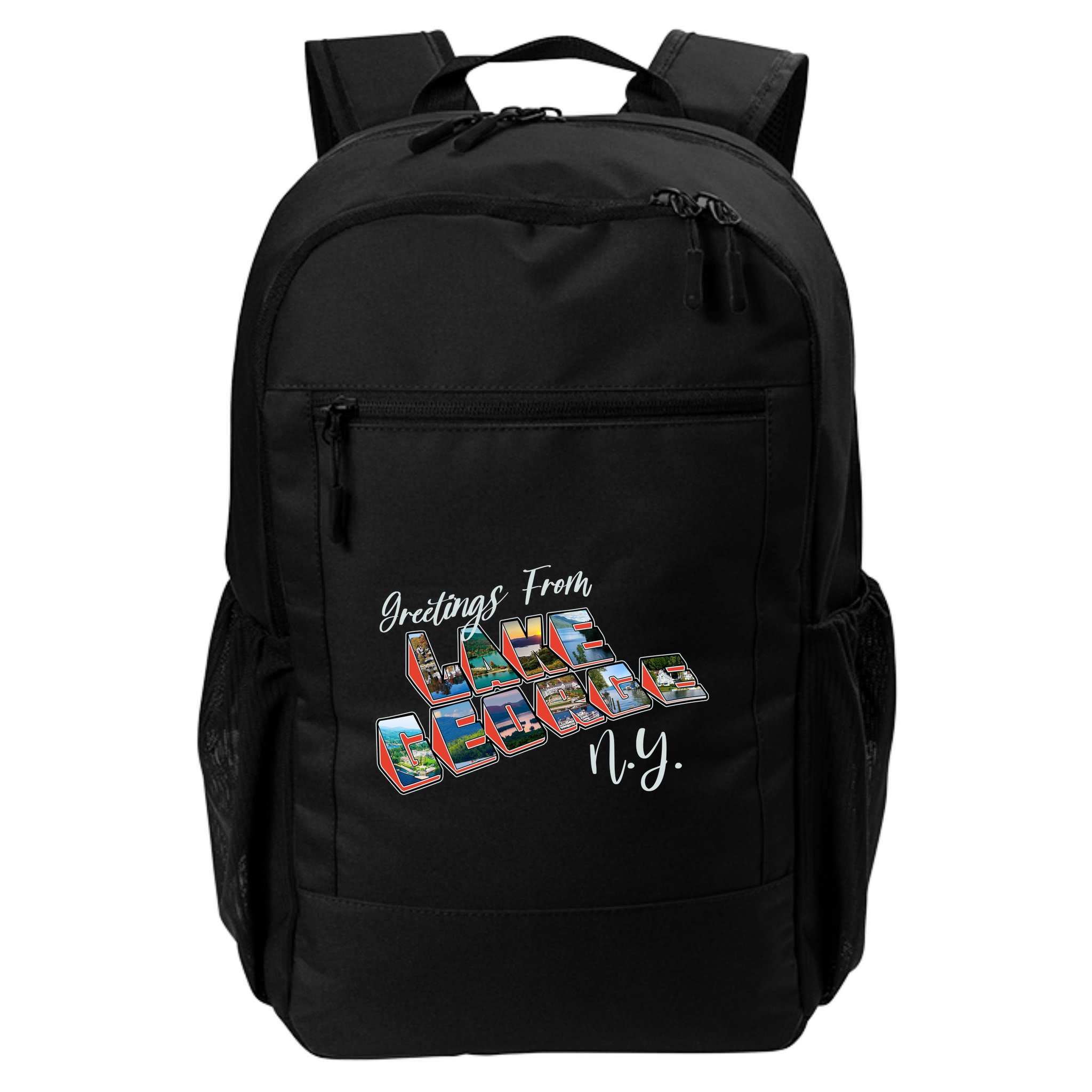 Greetings From Lake George New York NY Backpack