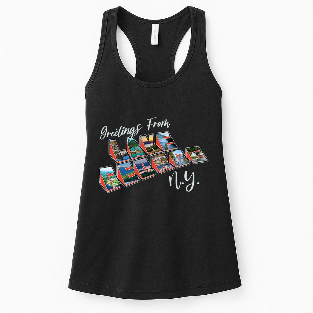 Greetings From Lake George New York NY Womens Tank Top