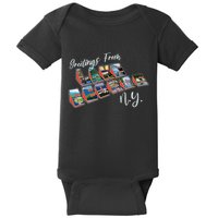 Greetings From Lake George New York NY Baby Bodysuit