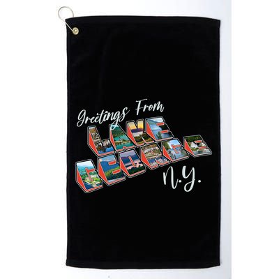 Greetings From Lake George New York NY Golf Towel