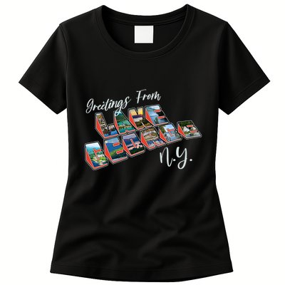 Greetings From Lake George New York NY Womens T-Shirt