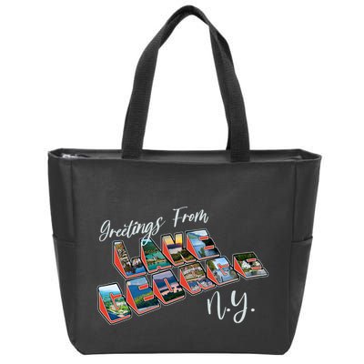 Greetings From Lake George New York NY Zip Tote Bag