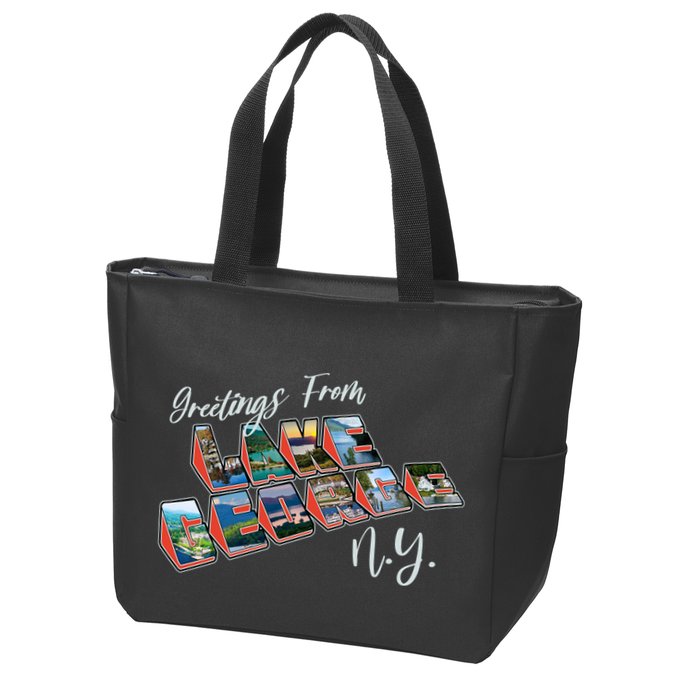 Greetings From Lake George New York NY Zip Tote Bag