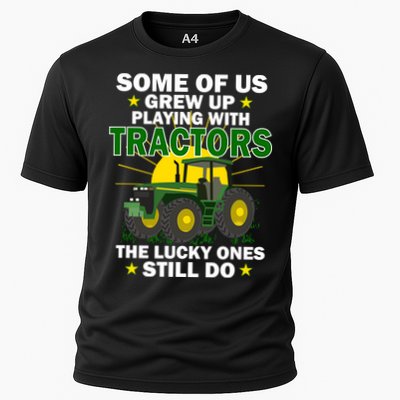 Grew Up Playing With Tractors Lucky Ones Still Do Performance Shirt